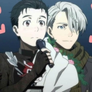 俄花滑名将梅娃沉迷《冰上的尤里》 粉丝送上勇利和维克托对娃 … … …