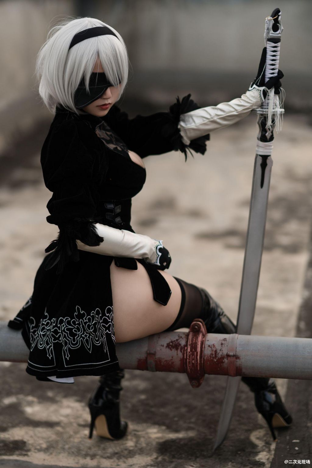 黑丝长刀 大胸大腿-小仓千代w 2B COSPLAY